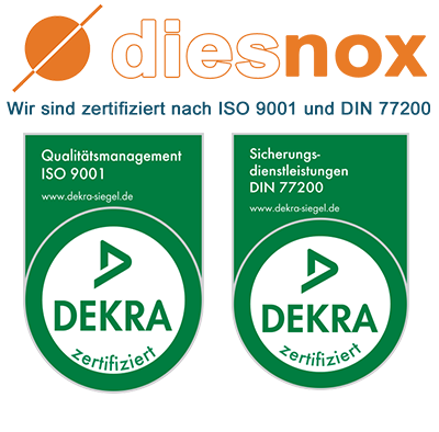 dekra siegel diesnox gmbh ISO 9001 DIN 77200